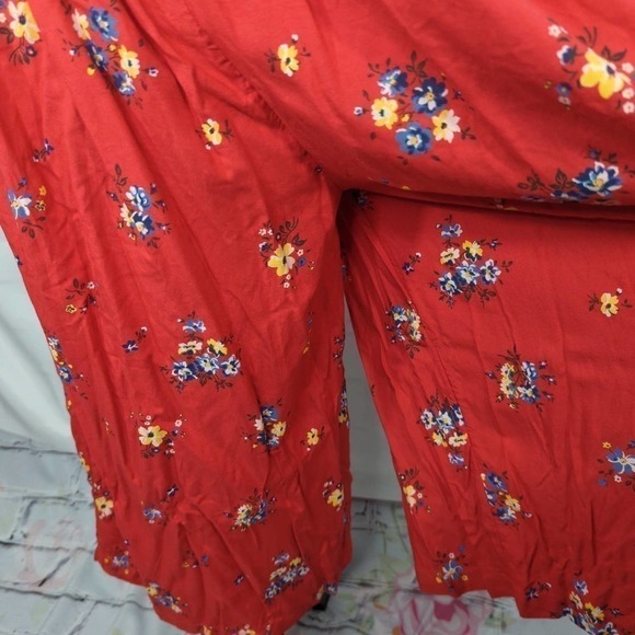 NWT | NORDSTROM Junior (XL) / Women's (SMALL) Sleeveless Red Floral Romper - Picture 7 of 9